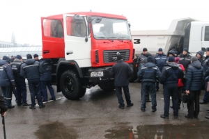 На «АвтоКрАЗе» ГСЧС Украины училось тушить  большой склад