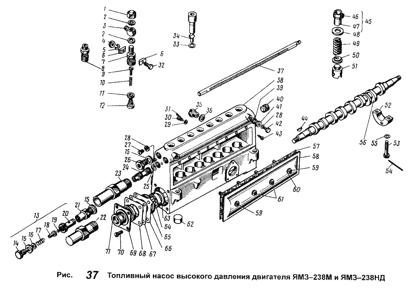 YAMZ-238М and YAMZ-238НD engines high-pressure fuel pump