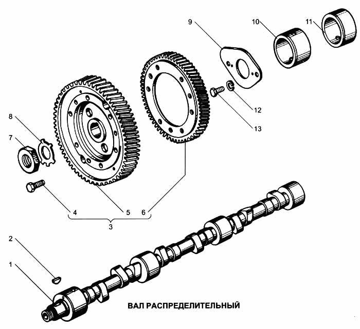 Distributing shaft 