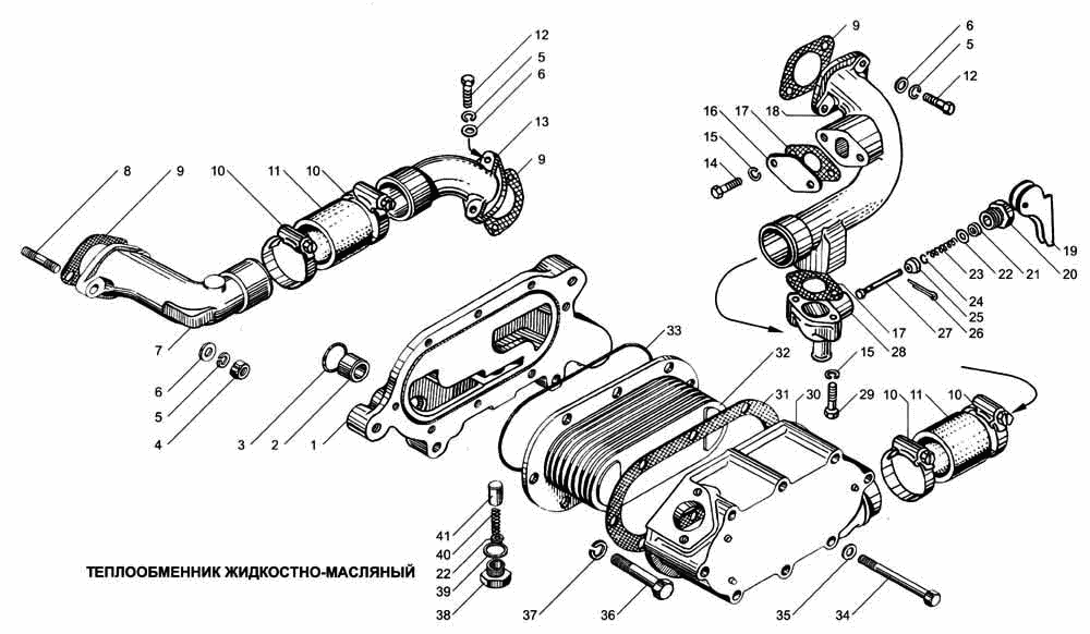 Liquid-oil heat exchanger