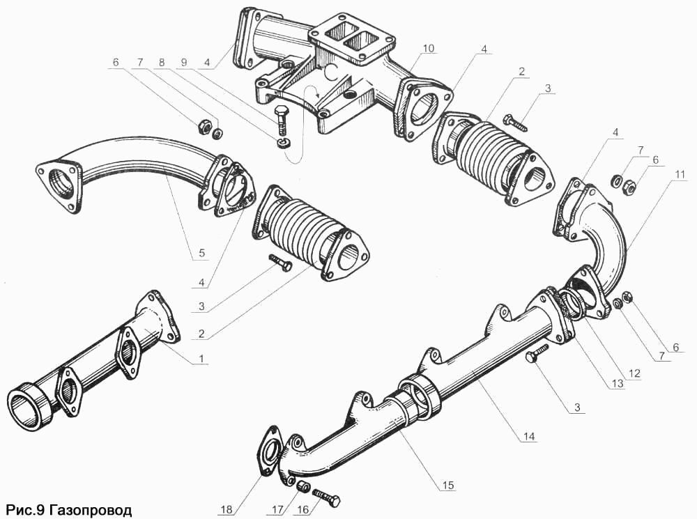 Gas-supply piping