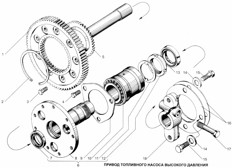 High-pressure fuel pump drive