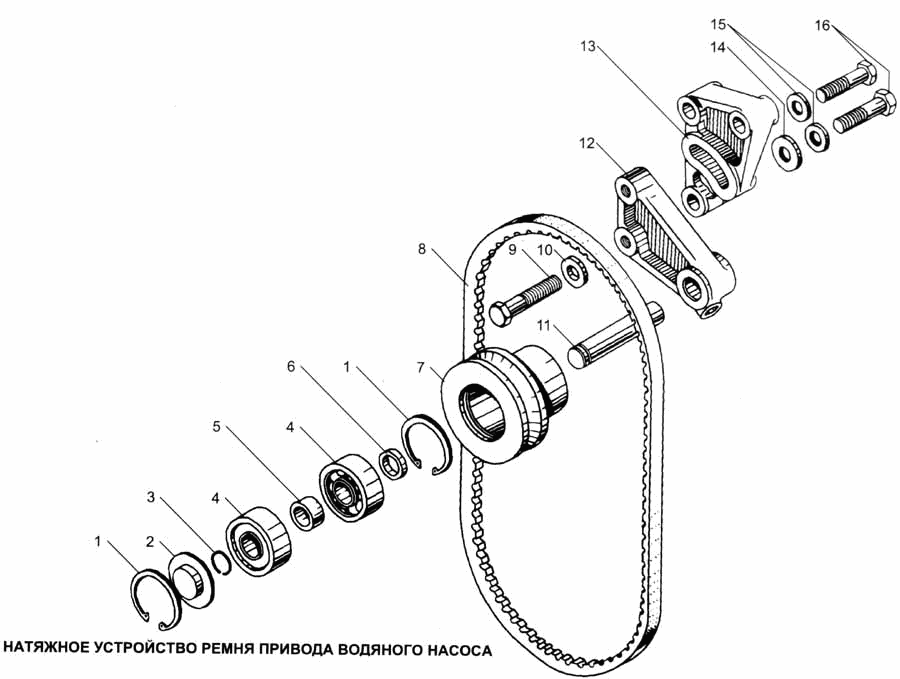 Drive belt water pump strainer