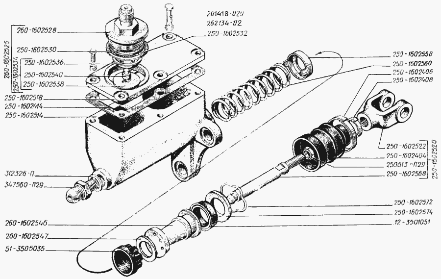 Clutch release master cylinder