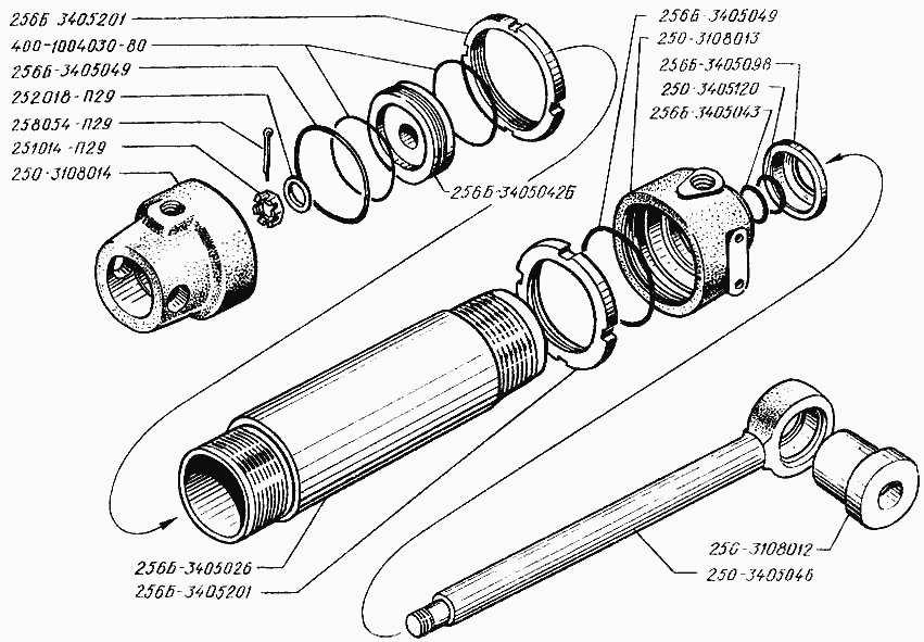 Spare wheel hydraulic hoister