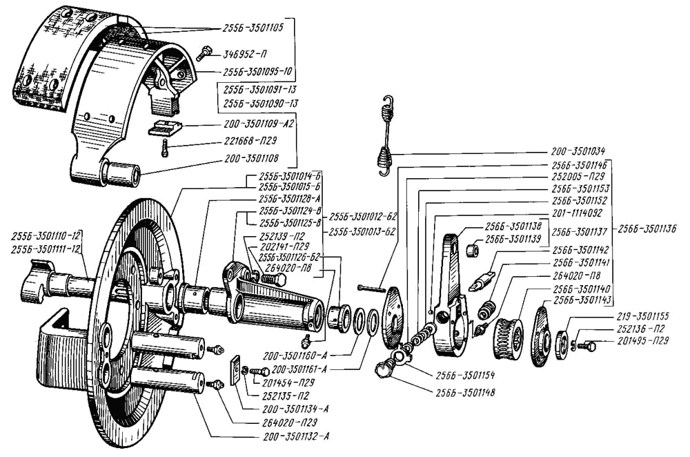 Front service brakes