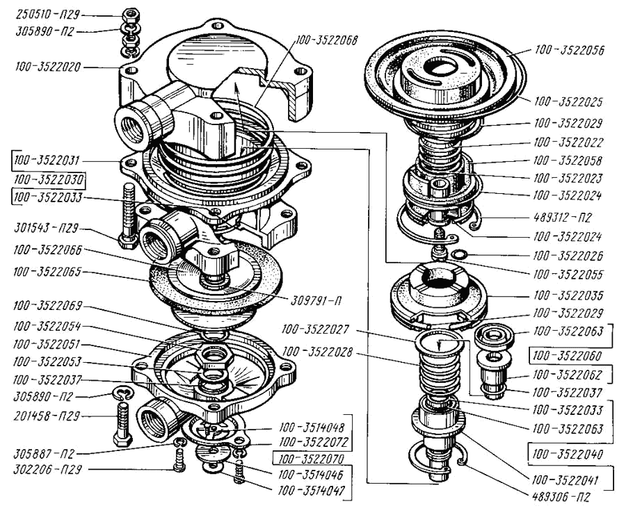 Trailer brakes control valves with single-line drive