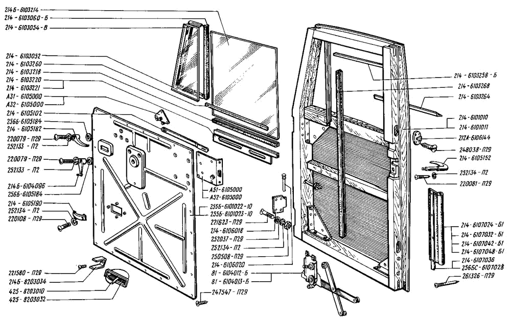 Cabin door, assy