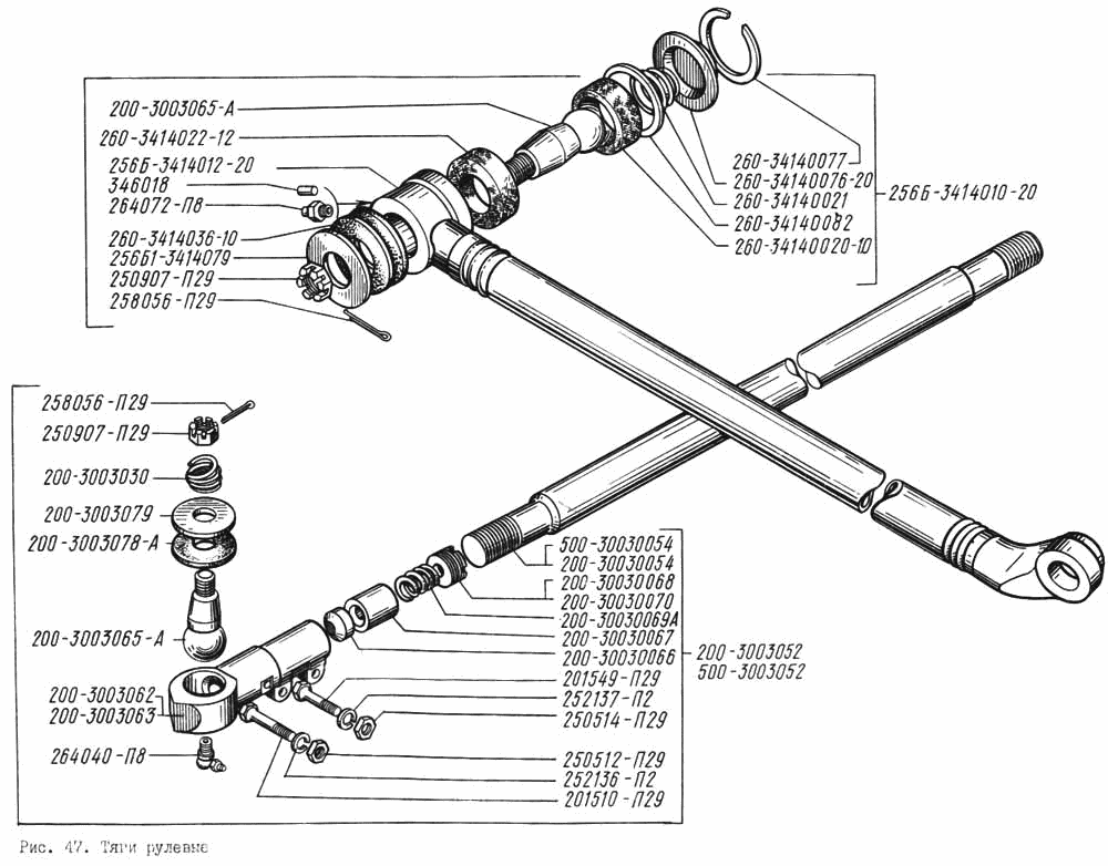 Steering rods