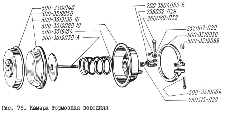 Front brake chamber