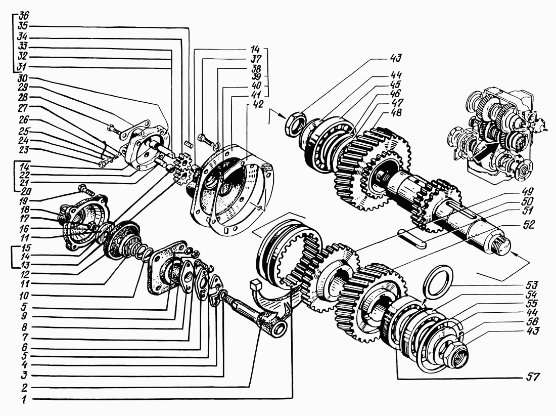 Intermediate shaft and oil pump