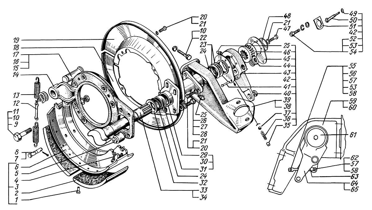 Rear brake mechanisms