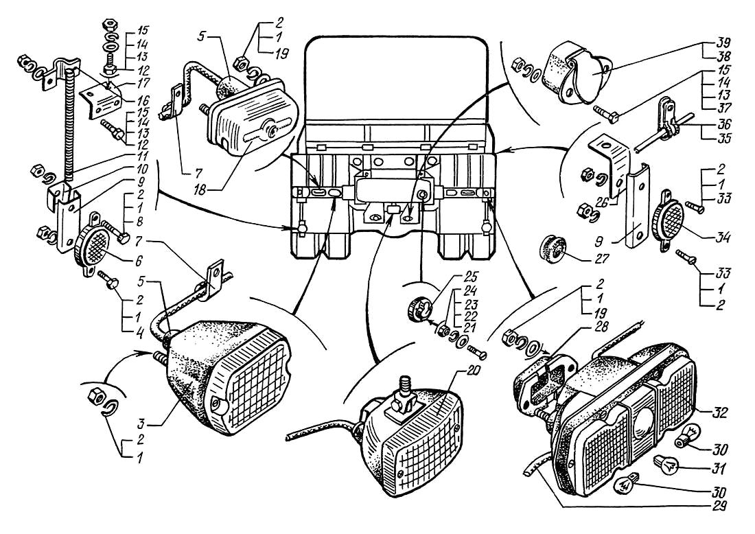 Rear lamps