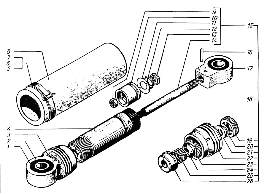 Driver's seet shockabsorber