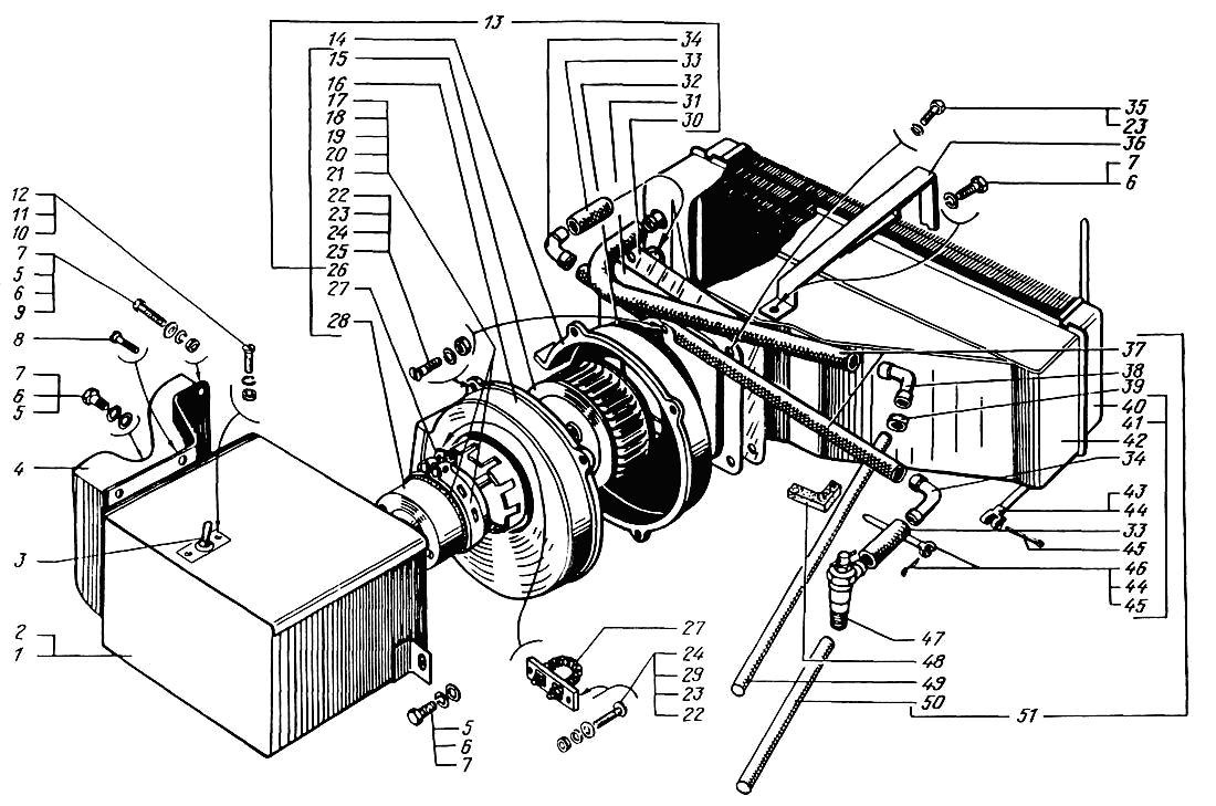 Additional cabin heater and bars