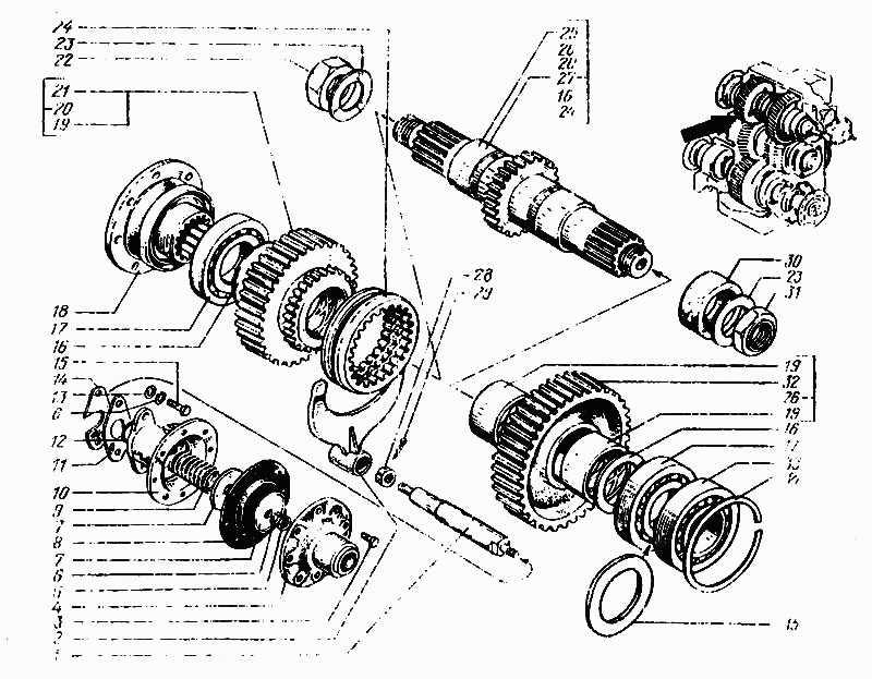 Main shaft assy