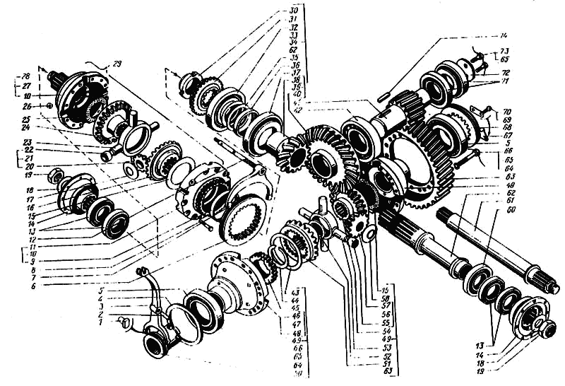 Intermediate axle final drive reduction gear