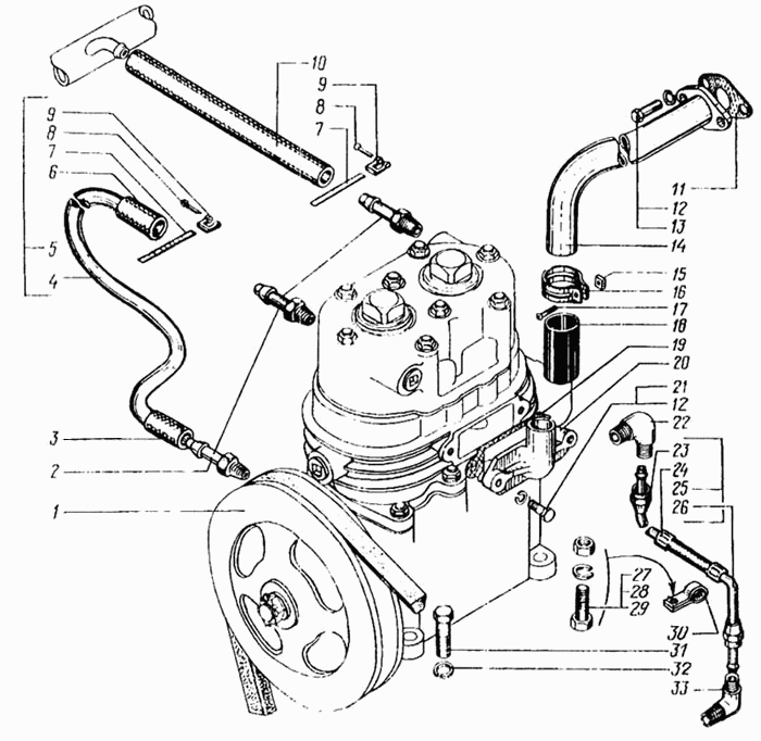 Compressor mounting and drive