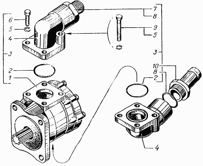 Tipping mechanism oil pump