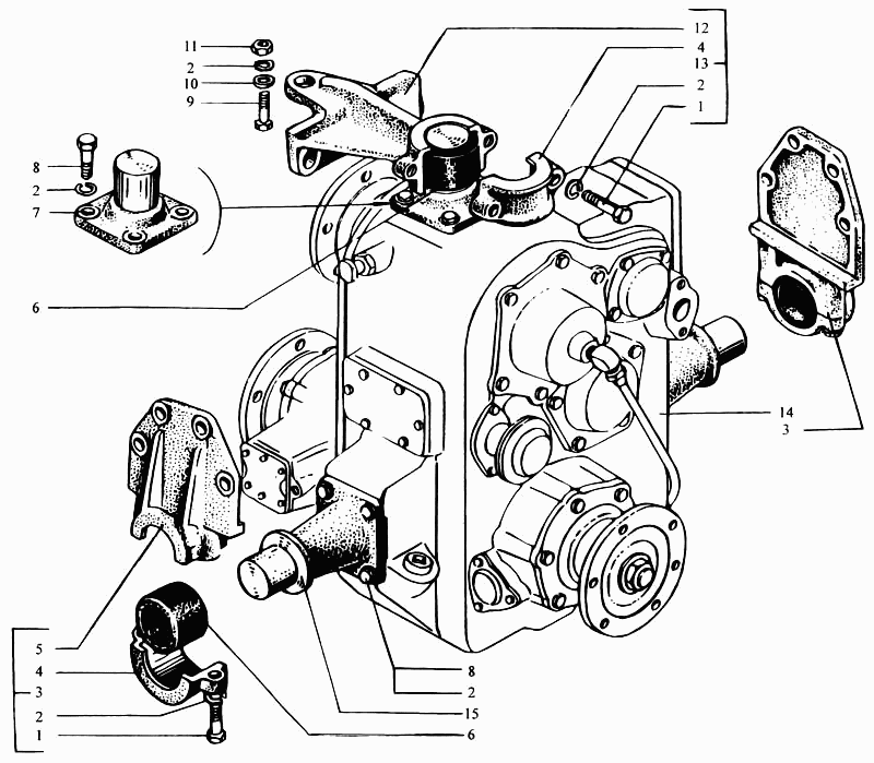 Transfer gearbox suspension