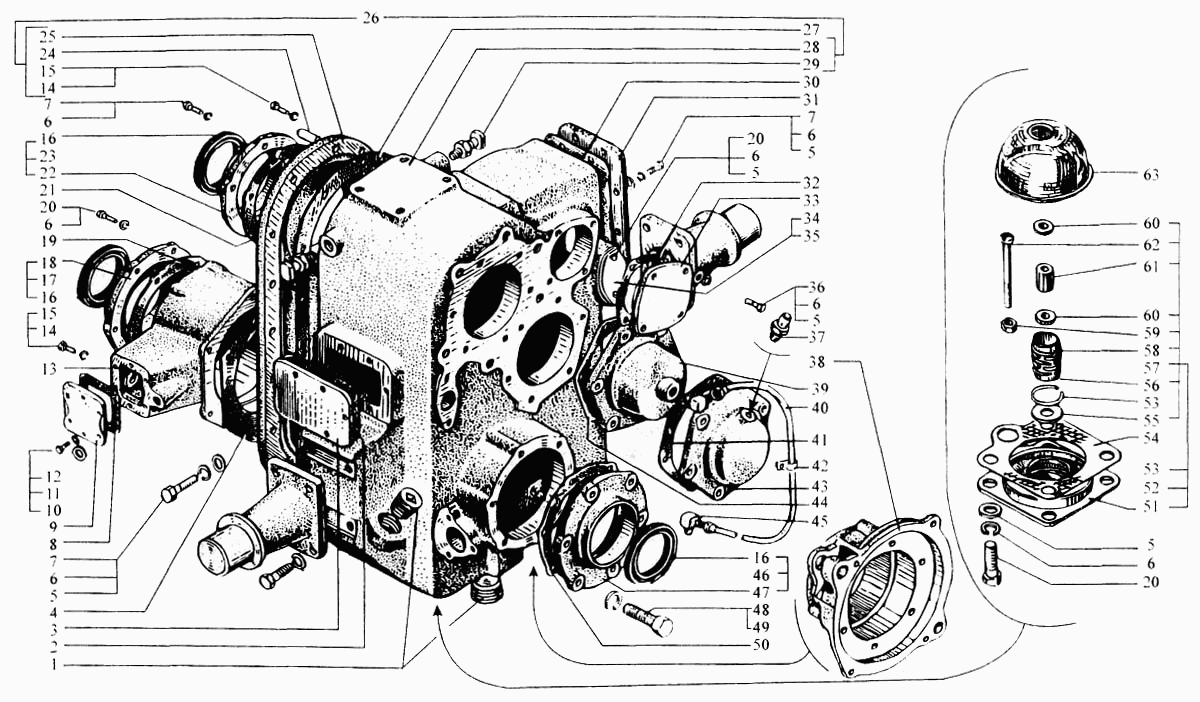 Transfer case housings and covers 