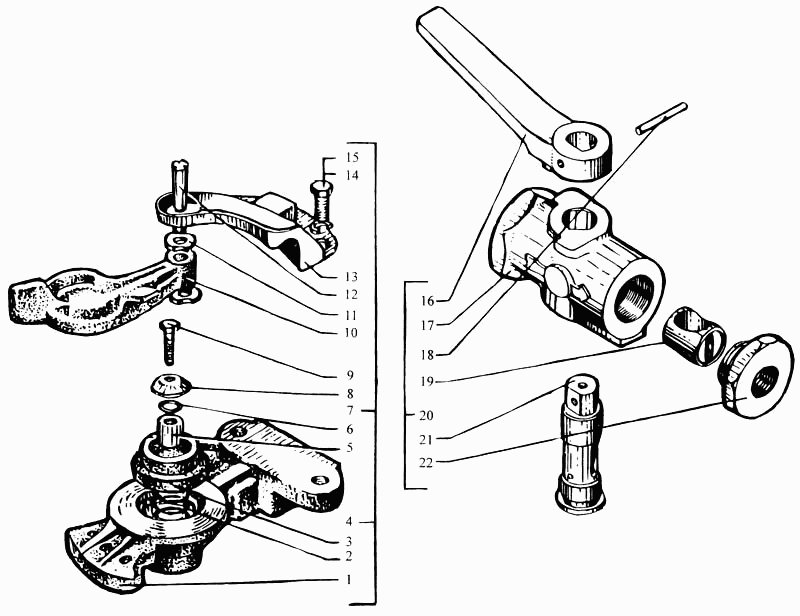 Disconnecting valve. Connecting heads