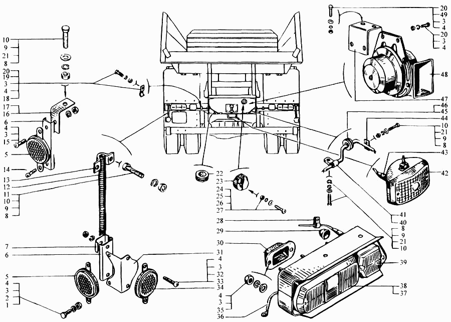 Rear light devices