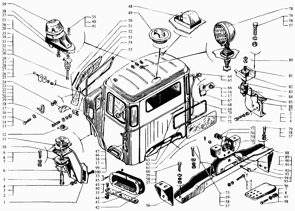 Cab Assembly and Attachment