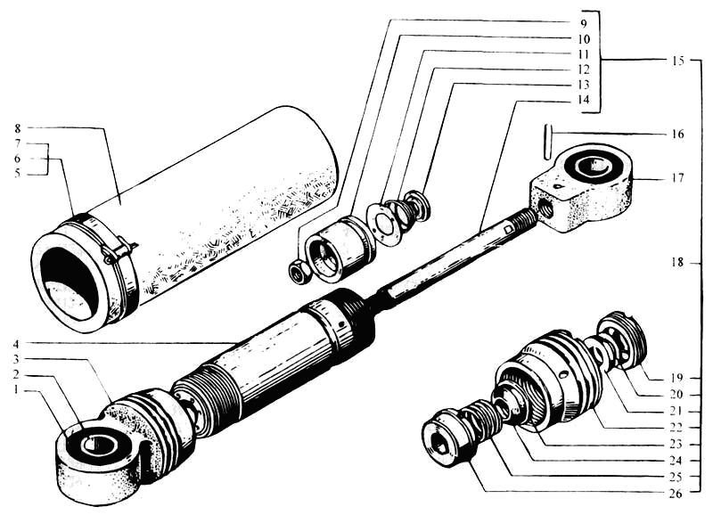 Driver's seet shockabsorber