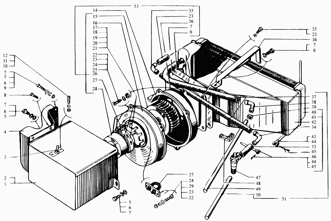 Additional cabing heater and hoses